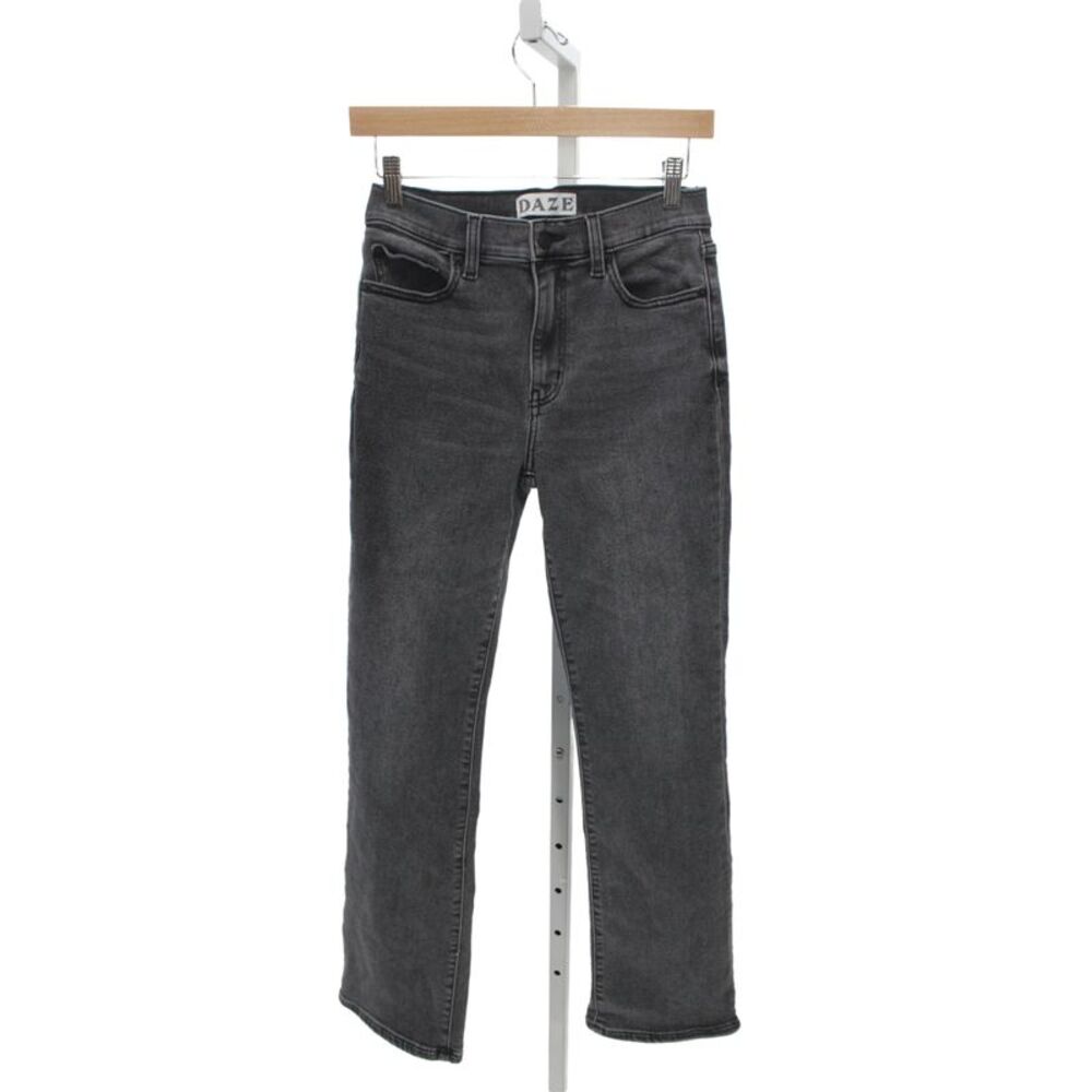 Daze Women Straight High Rise Gray Cotton Jeans Size 27